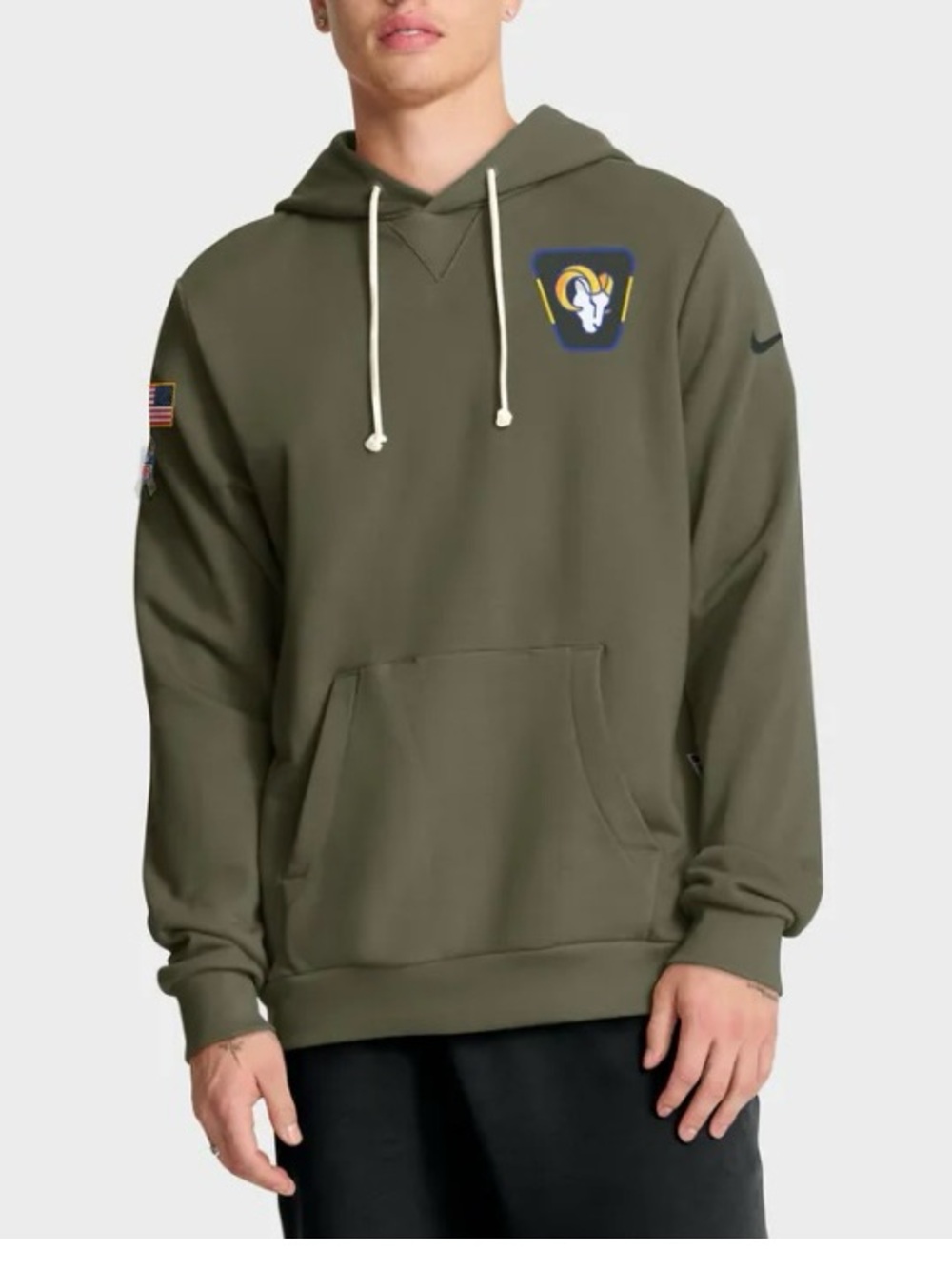 Los Angeles Rams Nike Salute To Service Dominant Force Dri-FIT Hoodie - Mens